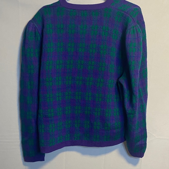 Purple and Green Knit Sweater - Picture 7 of 9
